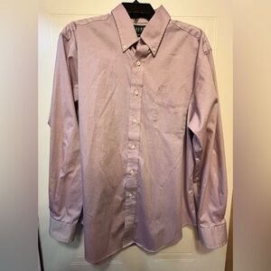 Lauren Ralph Lauren Men's Light Purple Dress Non Iron Shirt Size 16 1/2 34/35.